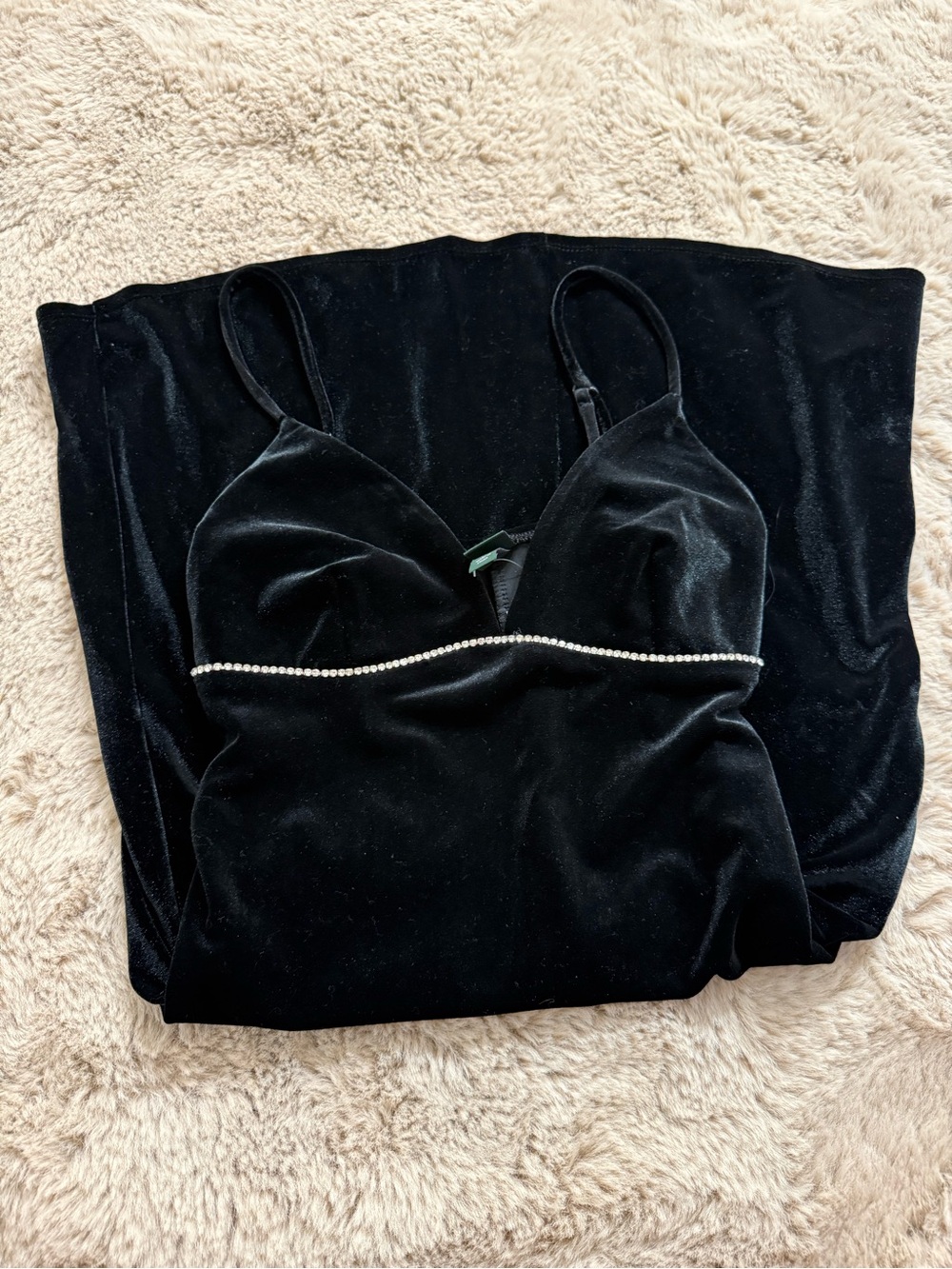 Target Black Velvet Spaghetti-Strap Mini Dress